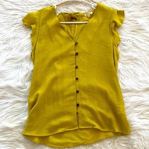 Green mustard blouse